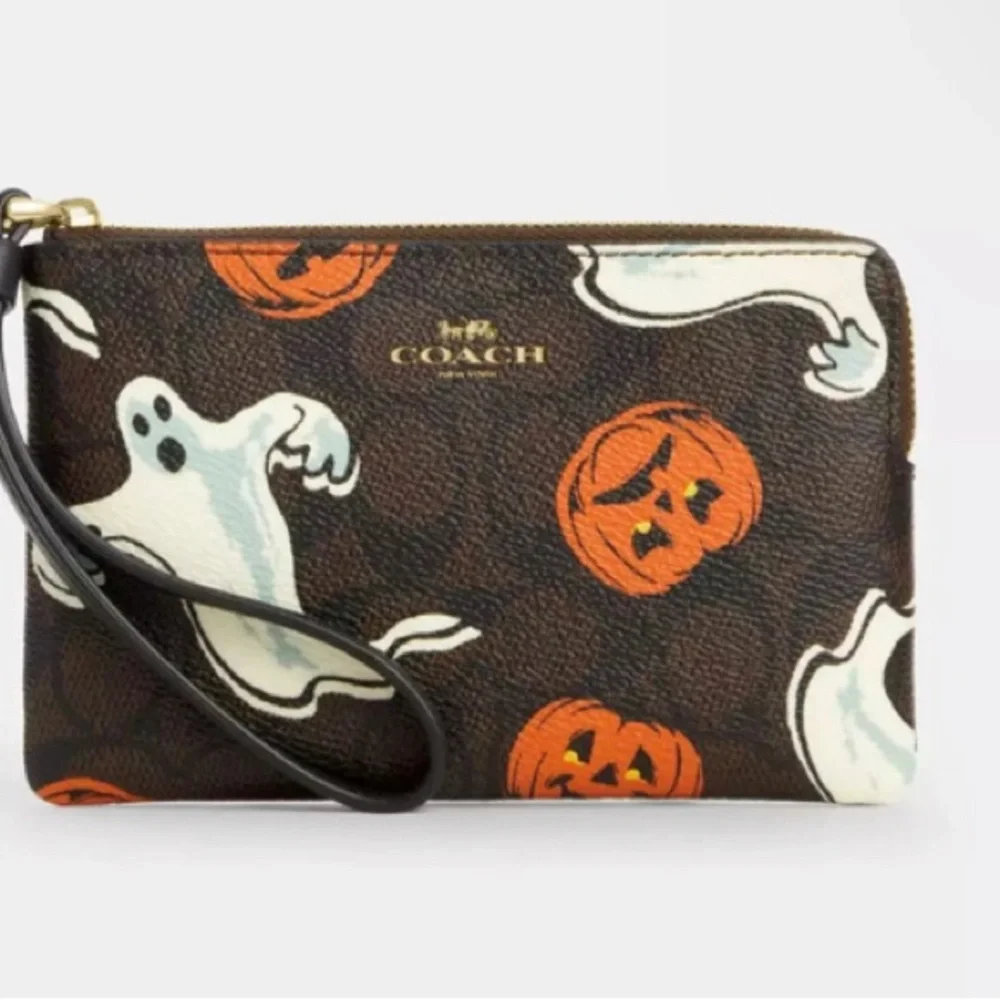 Coach Limited Edition Ghost and Pumpkin Wristlet - Picture 2 of 6